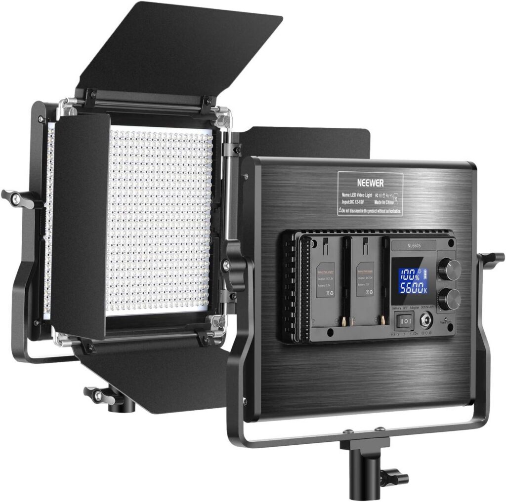 NEEWER 660 bi-color LED video light panel to fix video too dark